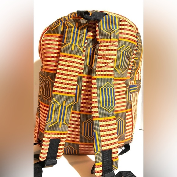 African ankara unisex handmade geometric backpack